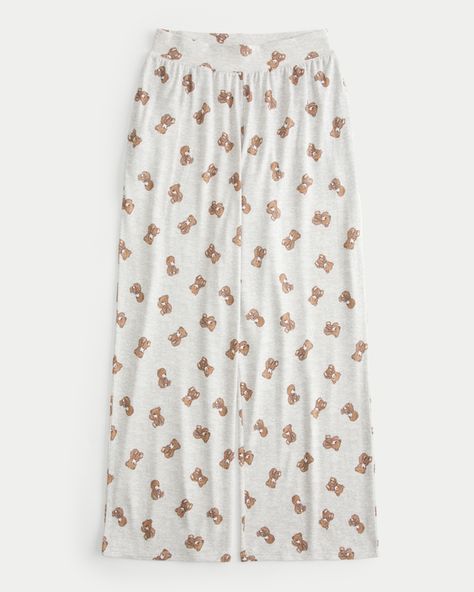 Women's Cozy Wide-Leg Pajama Pants | Women's Bottoms | HollisterCo.com Soft Pajama Pants, Cotton Pajama Pants, Matching Sweaters, Womens Pajamas Pants, Kimono Pattern, Women's Sleepwear, Soft Pajamas, Women's Bottoms, Pyjama Bottoms