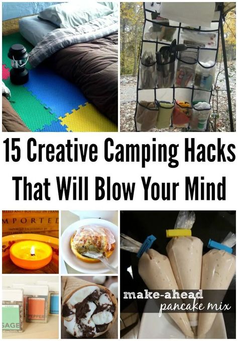 Creative Camping Hacks That Will Blow Your Mind DIY Inspired Zelt Camping Hacks, Camping Hacks With Kids, Zelt Camping, Camping Bedarf, Tent Camping Hacks, Camping Desserts, Camping For Beginners, Camping Diy, Solo Camping