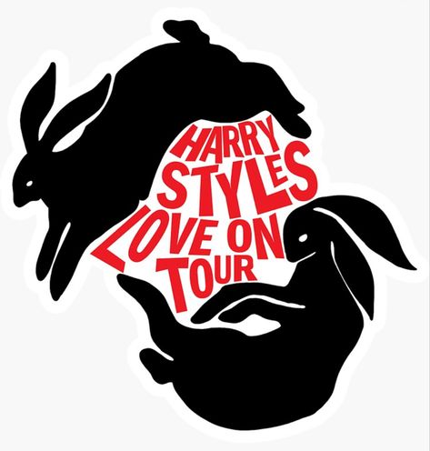 bunnies sticker Harry Styles Bunnies, Concert Sign Ideas, Love On Tour Bunnies, Love On Tour Wallpapers, Love On Tour Poster, Hslot Outfit Ideas, Harry Styles Shirt, Harry Styles Drawing, Love On Tour Outfits