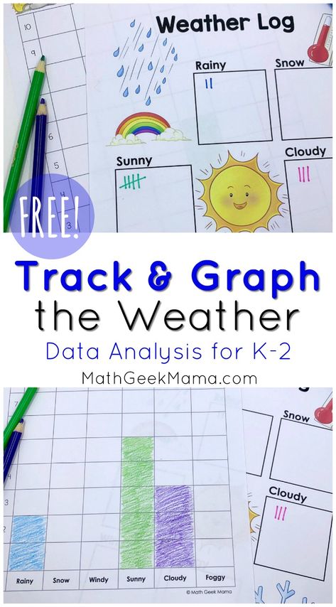 Data Analysis Activities, Kindergarten September, Weather Graph, Elementary Science Activities, Real Life Math, Weather Theme, Weather Unit, Math Geek, Graphing Activities