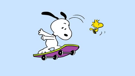 Homemade Wallpaper, Skateboard Wallpaper, Peanuts Wallpaper, 1366x768 Wallpaper, Woodstock Snoopy, Woodstock Peanuts, Snoopy Images, Peanuts Cartoon, Cute Laptop Wallpaper