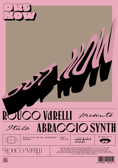 “ROUCO VARELLI” poster, 2020, by quim marin, Spain - typo/graphic posters Quim Marin, Graphic Posters, Poster Collection, Different Countries, Graphic Poster, I Tried, Spain, How To Memorize Things, Typography