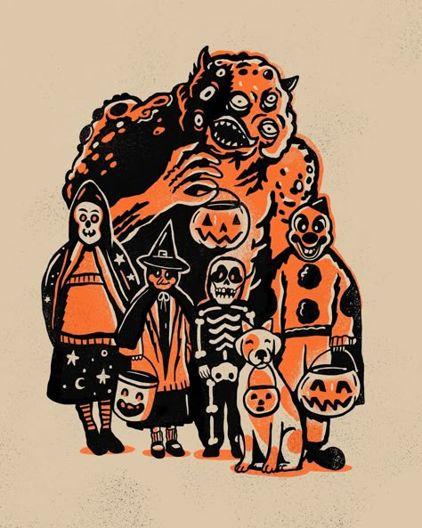 Balt-O-Ween Day 12: Real Monsters | Instagram Vintage Halloween Illustration, Halloween Diy Props, Vintage Monsters, Halloween House Decor, Halloween Cutouts, Monster Co, Ghost Monster, Halloween Flash, Vintage Halloween Art