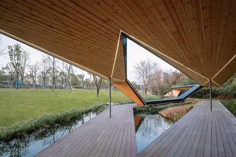 Covered Walkway Architecture, Hangzhou China, Covered Walkway, Landscape Structure, Steel Columns, H Design, Chinese Garden, Music Pictures, Rain Garden