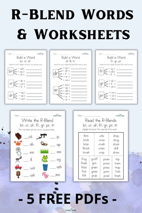 Beginning Consonant Blends, Blending Consonants Worksheets, Consonant Blends Worksheets Kindergarten, R Blends Worksheet, Beginning Blends Worksheets Free, Blend Words Worksheets, Blending Words Worksheets, Blending Words Activities, R Blends Activities