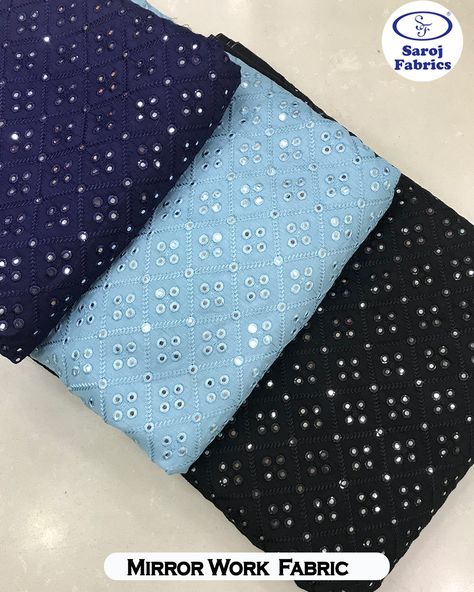 "Mirror Embroidery Dupion Silk Fabrics", store exclusive collection, whatsapp +91 8108971305 to order or DM Shop Online Mirror Work Fabrics here: https://www.sarojfabrics.com/prints-embroideries/mirror-work Visit "Saroj Fabrics" stores located at: 📍Khar, Mumbai: 9930027490 📍Borivali, Mumbai: 9930027480 📍Pune: 7774881824 📍Jaipur: 8306522473 #sarojfabrics #sarojfabricsofficial #fabrics #sewingcommunity #sewing #indianfabrics Mirror Work Embroidery Design, Mirror Work Fabric, Borivali Mumbai, Mirror Fabric, Boutique Names, Mirror Embroidery, Raw Silk Fabric, Buy Mirror, Dress Book