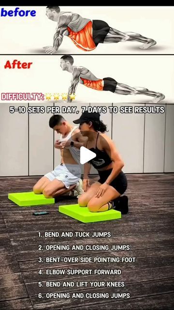 @fitenergy99 on Instagram: "Come and try it! #fitness #workout #fatburning #loseweight #homefitness #foryou#gym #losebellyfat #bellyfat #eightpack  thank you first owner" Gymnast Workout, Hanna Oberg Workouts, Brittne Babe Workout, Tuck Jumps, Elbow Support, Tai Chi Exercise, Calisthenics Workout, Gymnastics Workout, Calisthenics