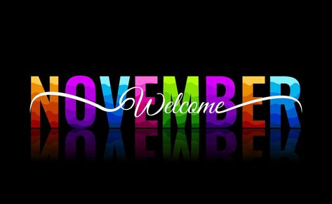 Welcome november design template for calendar, greeting cards or print. Minimalist design trendy backgrounds for branding, banner, cover, card. Vector illustration. Trendy Backgrounds, November Design, Welcome November, Letter Art Design, Beautiful Art Pictures, Free Vectors, Letter Art, Images Photos, Art Pictures