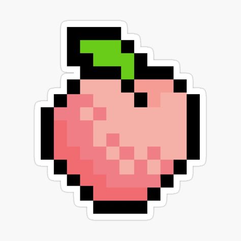 Peach Perler Beads, Peach Pixel Art, Fruit Pixel Art, Peach Perler, Pixel Art Fruit, Pixel Peach, Foto Bff, Rave Art, Peach Mario