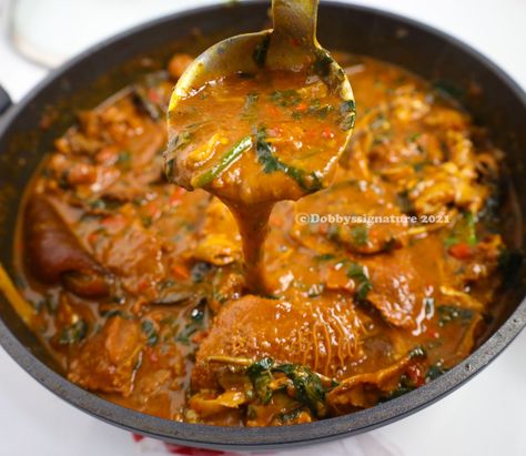 Ogbono Soup, Tripe Recipes, Soup Recipe Easy, Okra Recipe, West African Food, Around The World Food, Africa Food, African Cooking, Dried Peppers