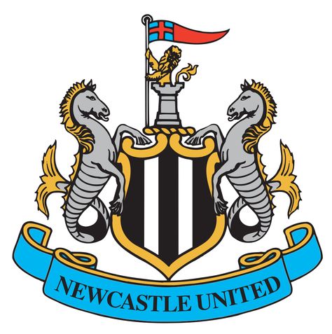 Heraldic crest example Newcastle Football, Brighton & Hove, Newcastle United Football, Benfica Wallpaper, Logo Club, Franz Beckenbauer, British Football, Premier League Teams, Newcastle United Fc