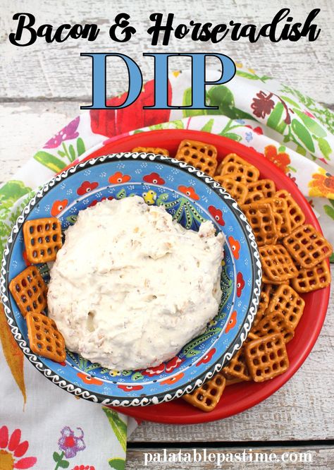 Bacon Horseradish Dip Recipe, Horseradish Dip, Chili Cheese Dogs, Football Snacks, Stuffed Jalapenos With Bacon, Best Appetizer Recipes, Food Appetizers, Appetizer Bites, Cheese Spread