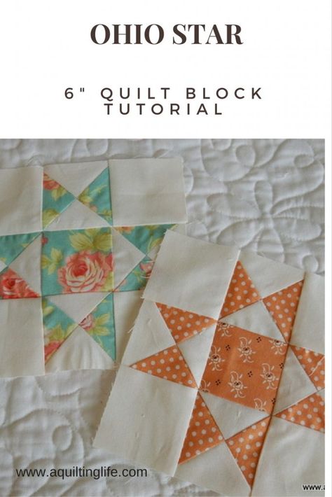 Summer Patchwork Sampler Quilt: Ohio Star - A Quilting Life My Year In Review, A Quilting Life, Ohio Star, Charm Pack Quilt, Star Quilt Blocks, Star Quilt Patterns, Star Blocks, Quilt Block Tutorial, Sampler Quilt