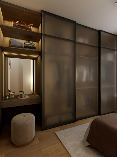 Modern Wardrobe Design Sliding Doors, Wardrobe Design Bedroom Modern, Glass Wardrobe, Wardrobe Design Modern, Luxury Closets, Closets Design, Dream Closet Design, Wardrobe Door Designs, Wardrobe Interior