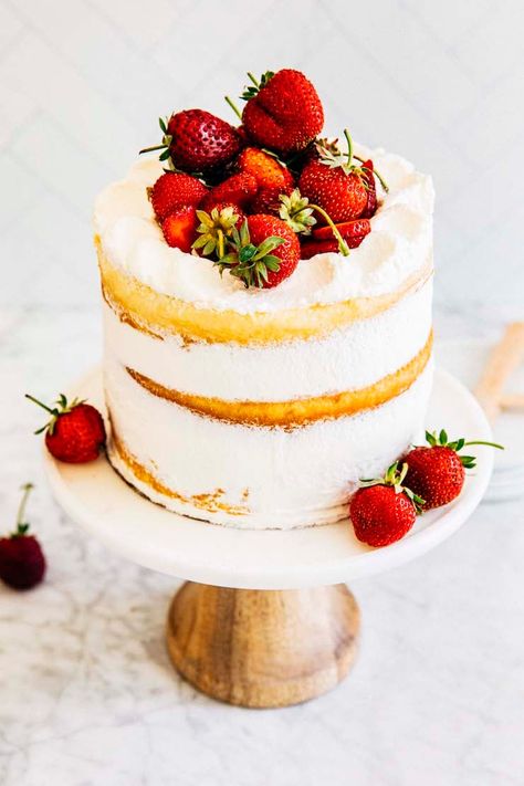 Light and Creamy 6 Inch Japanese Strawberry Shortcake » Hummingbird High Japanese Strawberry Shortcake, Rotating Cake Stand, Strawberry Shortcake Recipes, Shortcake Recipe, Banana Chocolate Chip Muffins, Banana Chocolate Chip, Cake Board, Chocolate Chip Muffins, Peach Cobbler