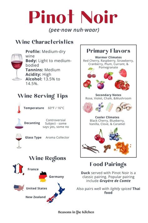 Malbec vs Pinot Noir: Explore the differences, origins, unique flavors, and perfect pairings for these two distinct wines. Wine Infographic, Wine Etiquette, Wine Paring, Wine Chart, Wine Cheese Pairing, Wine Facts, Wine Folly, Liquor Recipes, Pinot Noir Wine