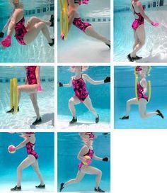 Pool Excercises Workouts, Water Aerobic Exercises, Water Aerobics Workout, Pool Workouts, Swimming Pool Exercises, Pool Exercises, Exercise Pool, Water Fitness, 8 Pool