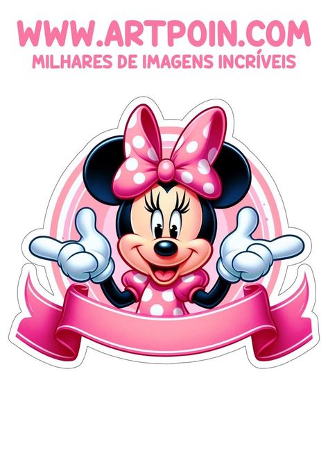 Bolo Do Mickey Mouse, Disney Characters Reimagined, Toppers Cupcakes, Minnie Mouse Printables, Mini Mousse, Mickey Mouse Cake Topper, Minnie Mouse Cake Topper, Fiesta Mickey Mouse, Minnie Mouse Birthday Cakes