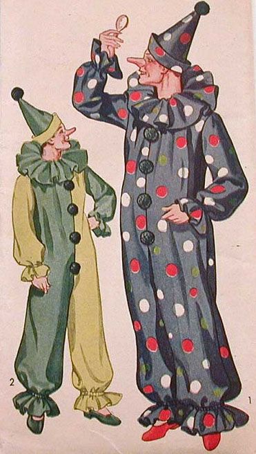 Clown Suit, Suit Sewing Patterns, Jester Costume, Clown Hat, Clown Clothes, Clown Party, Vintage Clown, Cute Clown, Costume Sewing Patterns