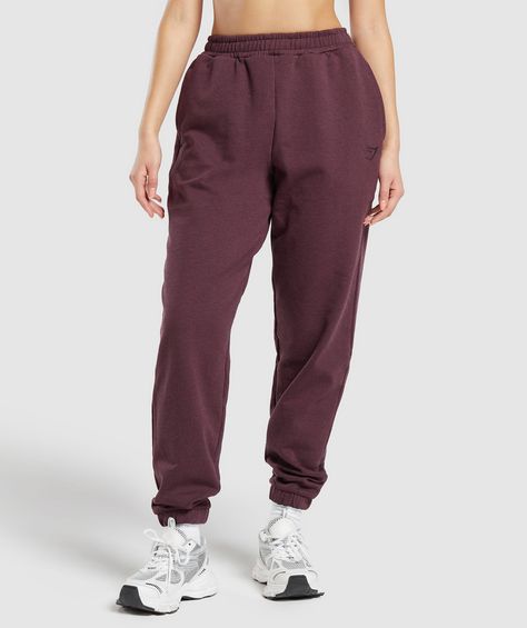 Gymshark Rest Day Sweat Joggers - Deep Plum Marl Gymshark Rest Day, Rest Day, Sweat Joggers, Rest Days, Deep Plum, Thrift Finds, Ankle Cuffs, Womens Bottoms, Fitness Models