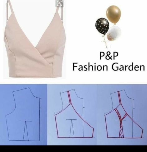 Fashion Design Tops, Dress Sewing Patterns Free, Bra Sewing Pattern, Clothing Pattern Design, Fashion Design Patterns, Sewing Tutorials Clothes, Diy Clothes Design, Fashion Sewing Tutorials, Couture Sewing Techniques