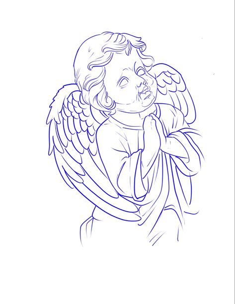 Drawing Chicano, Cherub Tattoo Designs, Cherub Tattoo, Half Sleeve Tattoos Drawings, Family Tattoo Designs, Gangsta Tattoos, Tattoo Outline Drawing, Tattoo Zeichnungen, Chicano Art Tattoos