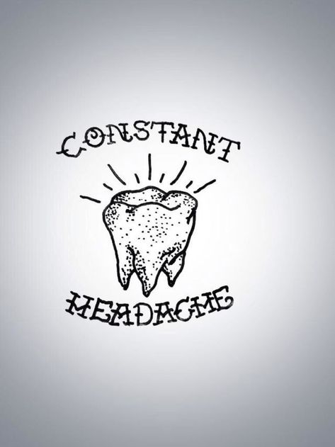 Constant Headache Joyce Manor Tattoo, Emo Christmas, Joyce Manor, Emo Tattoos, Latest Tattoo Design, Flash Ideas, Constant Headaches, Patchwork Ideas, Midwest Emo