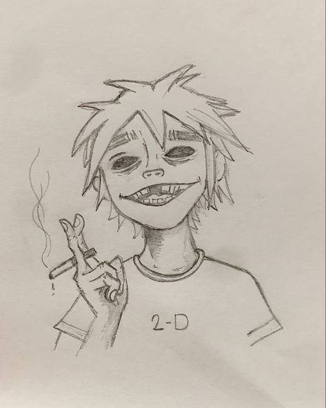 Gorillaz Drawing Style, How To Draw Gorillaz Style, Gorillaz Doodles, 2d Gorillaz Drawing, Sketchbook Design Ideas, Gorillaz Sketch, Cute Sketches Doodles, Gorillaz Drawing, Punk Art Drawings