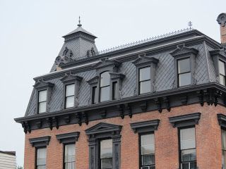 Classic Home Design, Gambrel Style, Roof Cap, Fibreglass Roof, Mansard Roof, Porch Roof, Vampire Weekend, Roof Architecture, Building Roof