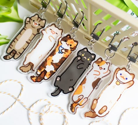 Cat Tortoiseshell, Void Cat, Charm Ideas, Brown Tabby, Shrink Paper, Long Cat, Mystery Bag, Acrylic Keychains, Artist Alley