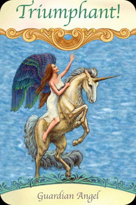 Daily Angel Oracle Card: Guardian Angel ~ Triumphant! From the Saints and Angels Oracle Card deck, by Doreen Virtue, Ph.D Guardian Angel ~ Triumphant!: “You will be triumphant, and your desir… Angel Tarot Cards, Angel Signs, Angel Tarot, Angel Oracle Cards, Animal Spirit Guides, Doreen Virtue, Angel Guidance, Your Guardian Angel, Angel Messages