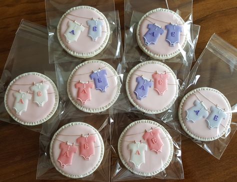 Twin Baby Shower cookies Twin Cookies Decorated, Twin Cookies, Cookie Decoration, Twin Shower, Twins Baby, Shower Cookies, Twins Baby Shower, Baby Cookies, Twin Mom