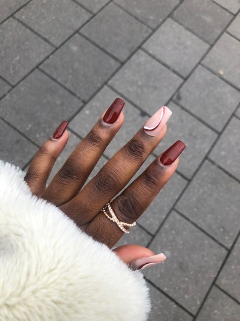 Ombre Burgundy, Glitter Nails Acrylic, Daisy Nails, Burgundy Nails, Prom Nails, Coffin Nails Designs, Fire Nails, Coffin Nails, White Nails