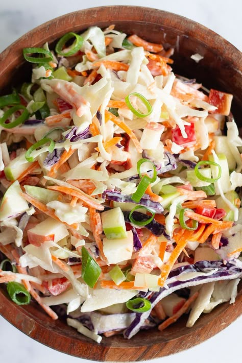 Easy Apple Slaw Coleslaw Recipe For Pulled Pork, Recipe For Pulled Pork, Coleslaw For Pulled Pork, Buttery Noodles, Bbq Beef Sandwiches, Healthy Coleslaw, Bbq Chicken Sliders, Ramen Noodle Salad, Shredded Bbq Chicken