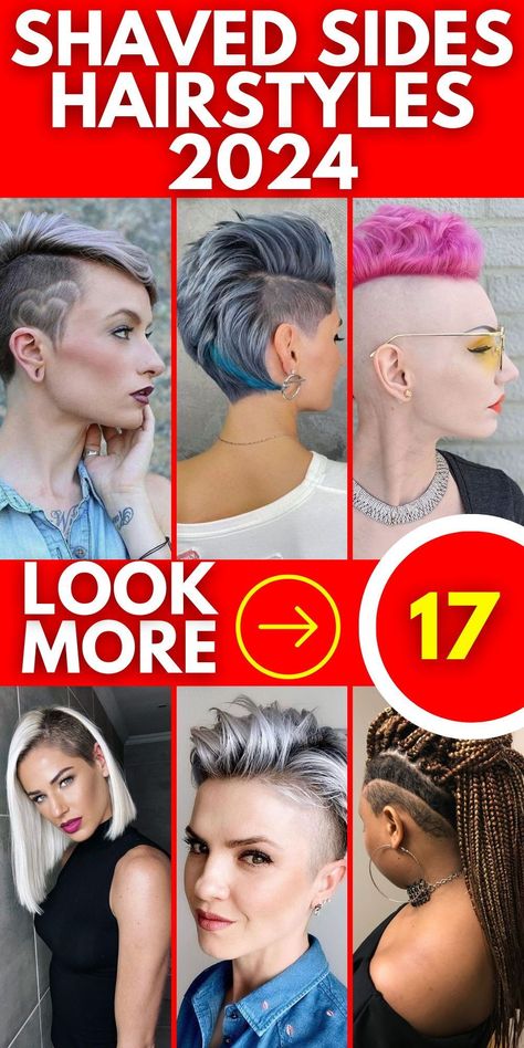 11 Elegant Side Shaved Hair Ideas for a Chic Vibe Long Top Shaved Sides Women, Woman Shaved Sides Long Hair, Women’s Hair Shaved Sides, Shaved Sides Long Top Women, Long Pixie Shaved Sides, Women’s Shaved Hair Styles, Shaved Sides And Back Hairstyles, Part Shaved Hairstyles Women, Womens Shaved Sides Haircut Short