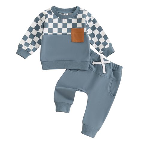 PRICES MAY VARY. Material: Toddler boy fall outfits, made of made of cotton, polyester, spandex, soft, skin-friendly, breathable, light-weight, infant baby boy clothes, makes your baby feel warmth and cozy all day, baby boy jogger pant set, worth having! Design: Boys clothes fall, baby boy sweatshirt set, solid color, long sleeve, crew neck, pullover tops, a pocket on the front, pair with elastic waist pants, baby boy 2pcs fall outfits, baby boy's outfit, winter baby boy clothes, your baby boy w Boy Fall Outfits, Baby Boy Fall Outfits, Toddler Baby Boy, Long Pants Outfit, Winter Baby Boy, Boys Fall Outfits, Pajamas Gift, Clothes Set, Age 12