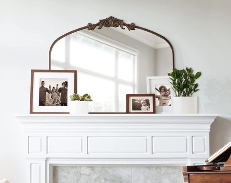 Decorate A Mantle Ideas, Fireplace Mantle Decor With Pictures, Above The Fireplace Decor Ideas, Fireplace Mantle Decor With Mirror, Mantel Decorating Ideas With Mirror, Mantle Decorating Ideas With Mirror, Modern Fireplace Mantle Decor, Mirror Mantle Decor, Large Mirror Over Fireplace