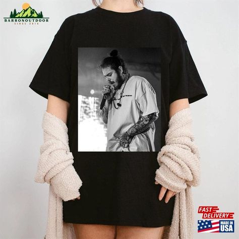 Vintage Post Malone Sweatshirt Rapper T-Shirt Hoodie Check more at https://barronoutdoor.com/product/vintage-post-malone-sweatshirt-rapper-t-shirt-hoodie/ Rap Tee, Post Malone, Unisex Gifts, Tee Shirt, Father's Day, Hoodie Shirt, Rap, Comfort Fit, Tee Shirts