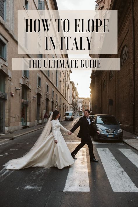 Italian Wedding Elopement, Elope In Italy, Elope Italy, Eloping In Italy, Feminine Wedding Dress, Elopement In Italy, Places To Elope, Elopement Italy, Europe Elopement