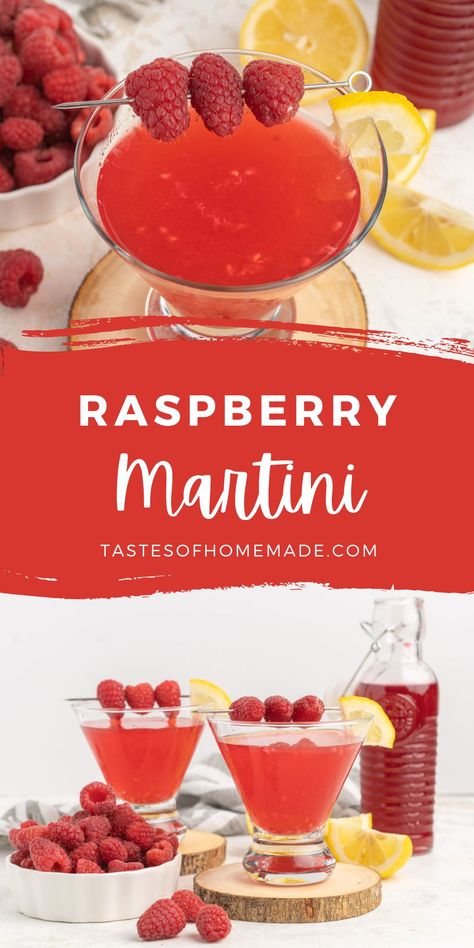 Lemon Raspberry Martini, Raspberry Vodka Cocktails, Raspberry Drinks, Raspberry Vodka Drinks, Raspberry Martini Recipe, Raspberry Martini, Lemon Martini, Raspberry Drink, Flavoured Vodka