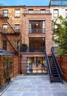 See more of MARKZEFF's West Village Town House on 1stdibs Exterior House White, Industrial Patio, West Village Townhouse, White Bedrooms, House Nyc, West Village Nyc, Industrial Style Decor, Townhouse Designs, House White