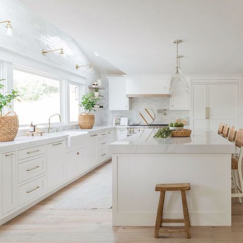 Timeless Kitchen Design, Matte Porcelain Tile, Lighting Tips, Timeless Kitchen, White Kitchen Design, Kitchen Inspiration Design, Kitchen Design Ideas, Wood Trim, Cottage Kitchen