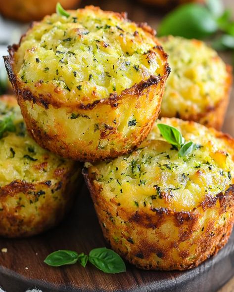 Parmesan Zucchini Potato Muffins – Savory & Easy Recipe - optimal recipes Zucchini Potato Muffins, Zucchini Potato Recipes, Zucchini Muffins Recipes, Savory Appetizers Easy, Zucchini And Potatoes, Muffins Savory, Optimal Recipes, Vegetable Muffins, Zucchini Muffin