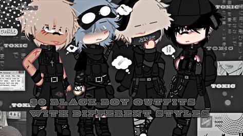 Hot Gacha Club Hairstyles, Emo Outfits Gacha Club, Gacha Club Black Hair Ideas, Gacha Club Hot Outfit Ideas, Gacha Black Outfits, Gacha Club Outfit Ideas Black, Ideas De Ocs Gacha Club Boy, Gacha Club Outfits Black, Black Gacha Club Outfits