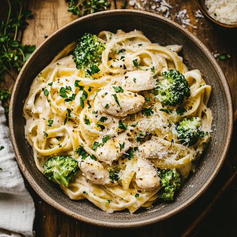 Chicken and Broccoli Pasta Alfredo And Broccoli Pasta, Chicken Pasta Broccoli Recipes, Broccoli Pasta Recipes, Creamy Chicken And Broccoli Pasta, Chicken Angel Hair Pasta, Chicken Broccoli Pasta Recipes, Broccoli Spaghetti, Creamy Chicken And Broccoli, Chicken And Broccoli Pasta