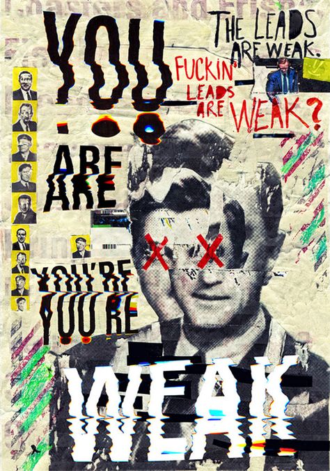 THE CLOSER Grunge Typography, Punk Poster, Graphisches Design, Punk Design, Arte Punk, 타이포그래피 포스터 디자인, Punk Art, Web Graphic Design, Collage Poster