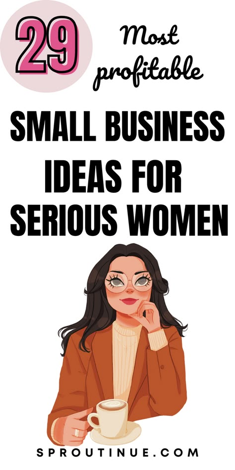 Looking to start a small biz but don't know which one is the most profitable? Here are the best small business ideas for women to consider. Business Ideas For Ladies, Lucrative Business Ideas, Small Business Ideas Products, Small Business Ideas Startups, Profitable Small Business Ideas, Business Ideas For Women Startups, Small Business From Home, Best Business To Start, Small Business Ideas For Women