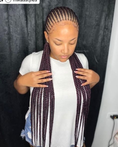 Pushback Carrot Hairstyles, Braided Hairstyles For Black Women Short Hair, Beautiful All Back Hairstyles, Carrot Push Back Hairstyle, Conrols Hair Style, All Up Hairstyles Braids, Push Back Braids, Backline Hairstyle Braids, Nigerian Hairstyles With Attachment