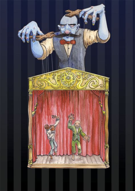 Michael White , illustration - (Marionette puppets) Marionette Puppets, Marionette Puppet, White Illustration, Puppets, Watercolor Paper, White, Art