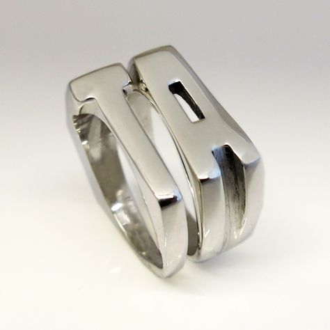 Initial Jewelry For Men, Cool Rings Unique, Letter Rings Initial, Cool Mens Rings, Silver Rings For Women Unique, Chunky Jewelry Silver, Silver Chunky Rings, Personalized Initial Ring, Silver Initial Ring